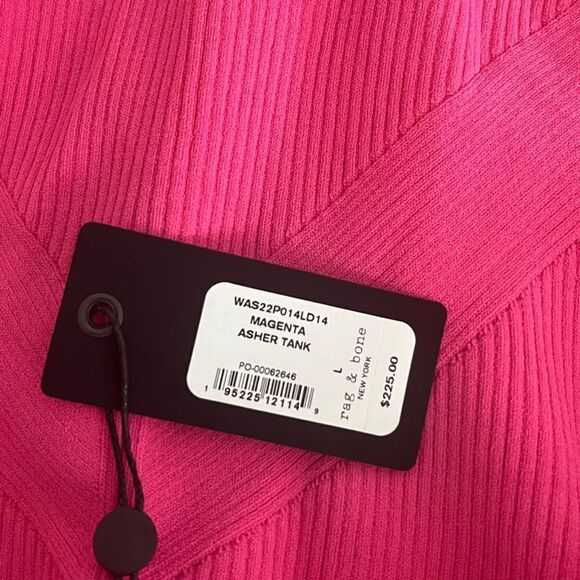 RAG & BONE
Sweetheart Neckline Tank Magenta Asher Top NWT Size L - Picture 8 of 9